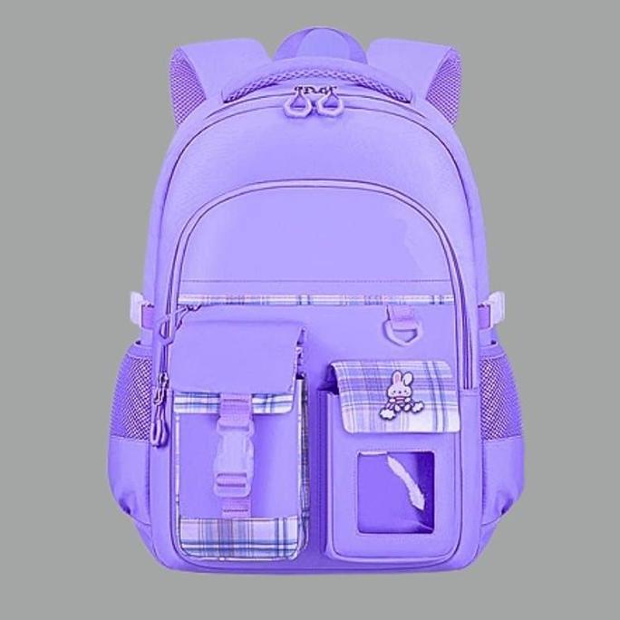 Tas Ransel Korean Mika 5in1 Ransel anak Sekolah Sd Smp Remaja Bonus Jam tangan Botol minum Nano Spra
