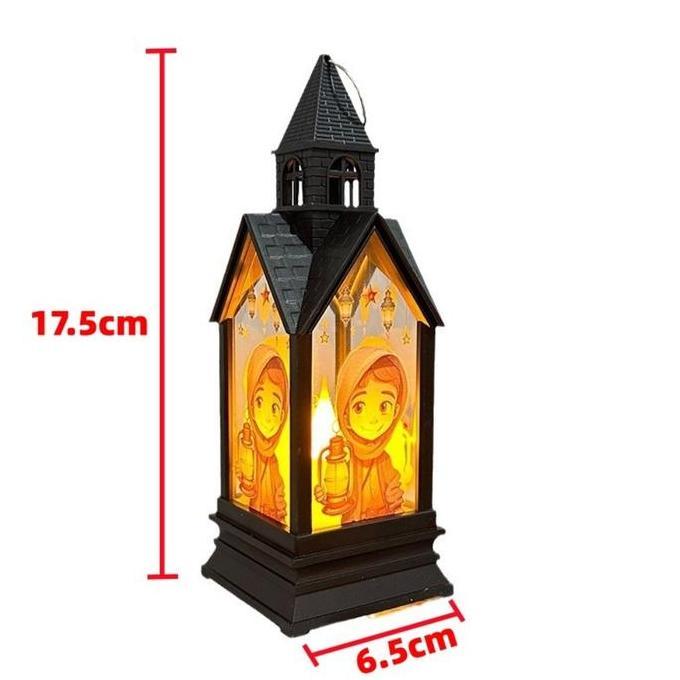 RESDEKAH Lentera Ramadan LED Lampu Lilin Lampu Lentera Ramadhan Dekorasi LED Lampu Lilin Lentera  LE