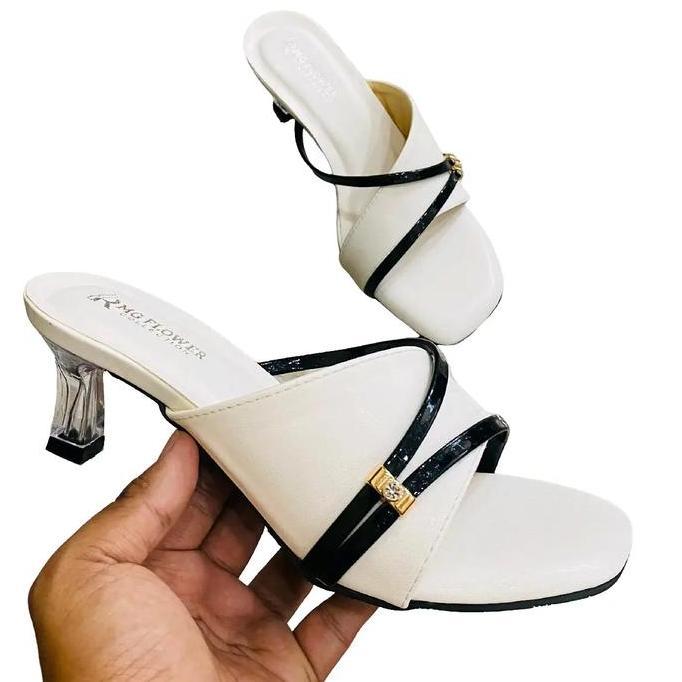 RMG4 sandal wanita hak kaca berlian terbaru 2024 viral kekinian kondangan merah premium Karet Heels 