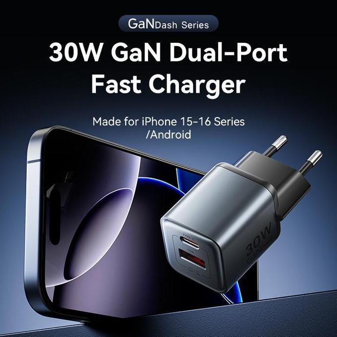 NEW VENTION GAN CHARGER GANDASH GAN DASH KEPALA ADAPTOR 20W 30W 45W 70W 100W PD PPS BUNDLING USB TYP