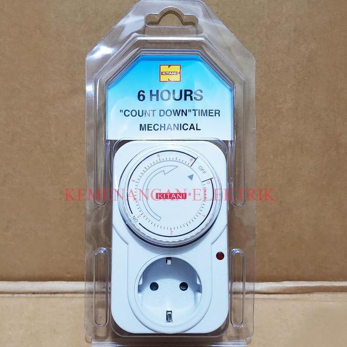 KITANI STOP KONTAK TIMER 6 JAM ANALOG / ALAT PENGATUR WAKTU MANUAL