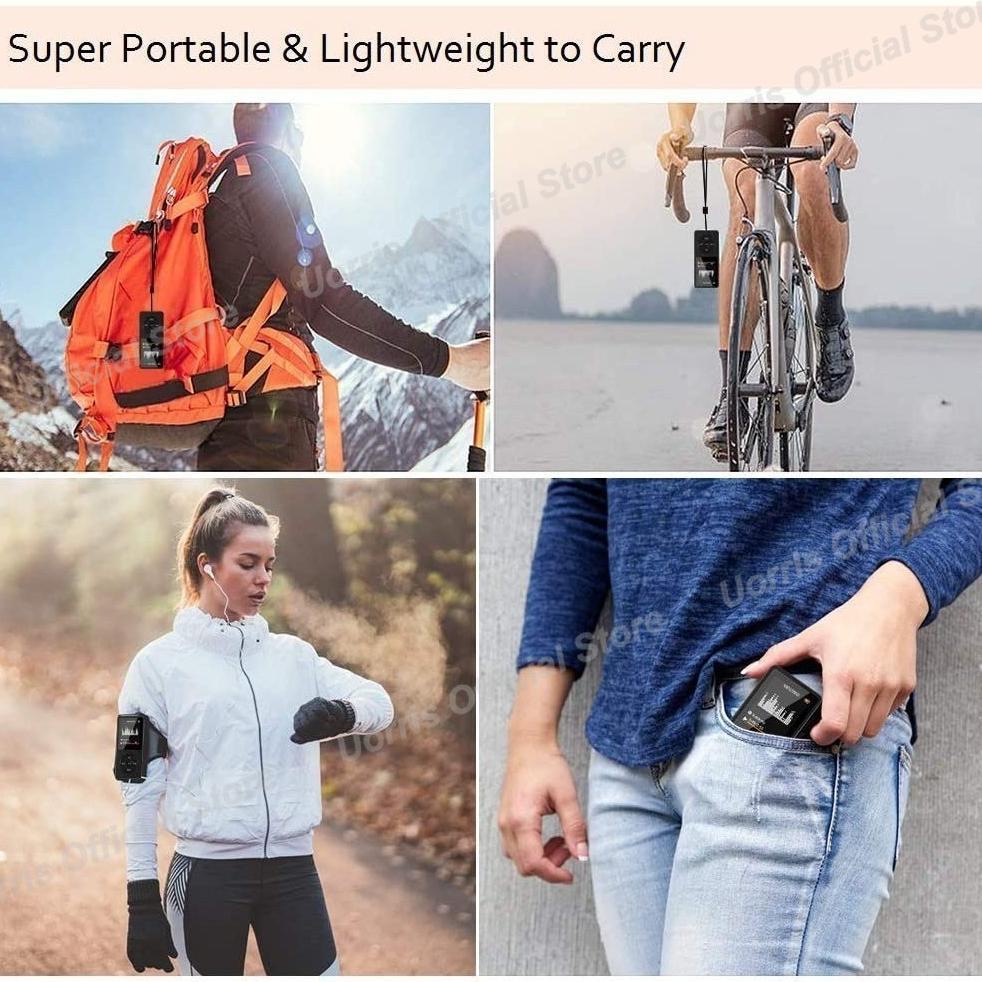 Uorris Mp4 Player Bluetooth Mp3 Mini Player Bluetooth Mp3 Bluetooth Speaker Free 32Gb Card Usb/Type 