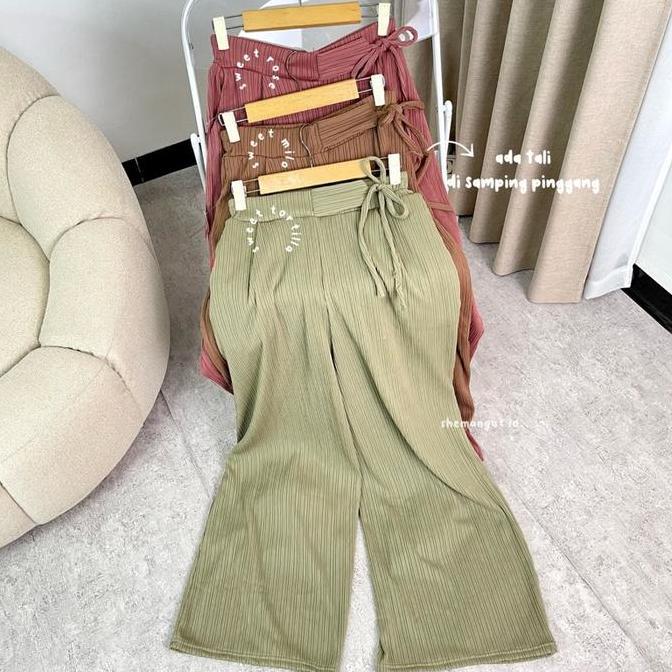 SHE - SELLA KULOT HIGHWAIST PLISKET LIDI PREMIUM BY SHEMANGAT ID/ KULOT PLISKET LIDI KECIL KECIL