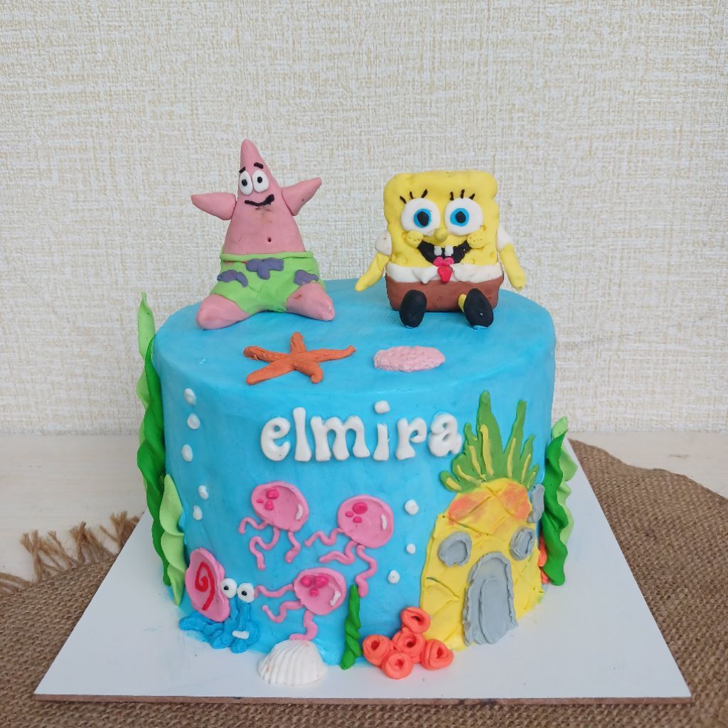 Cake Spongebob Fondant | Custom Cake Bandung | Tyaracakery