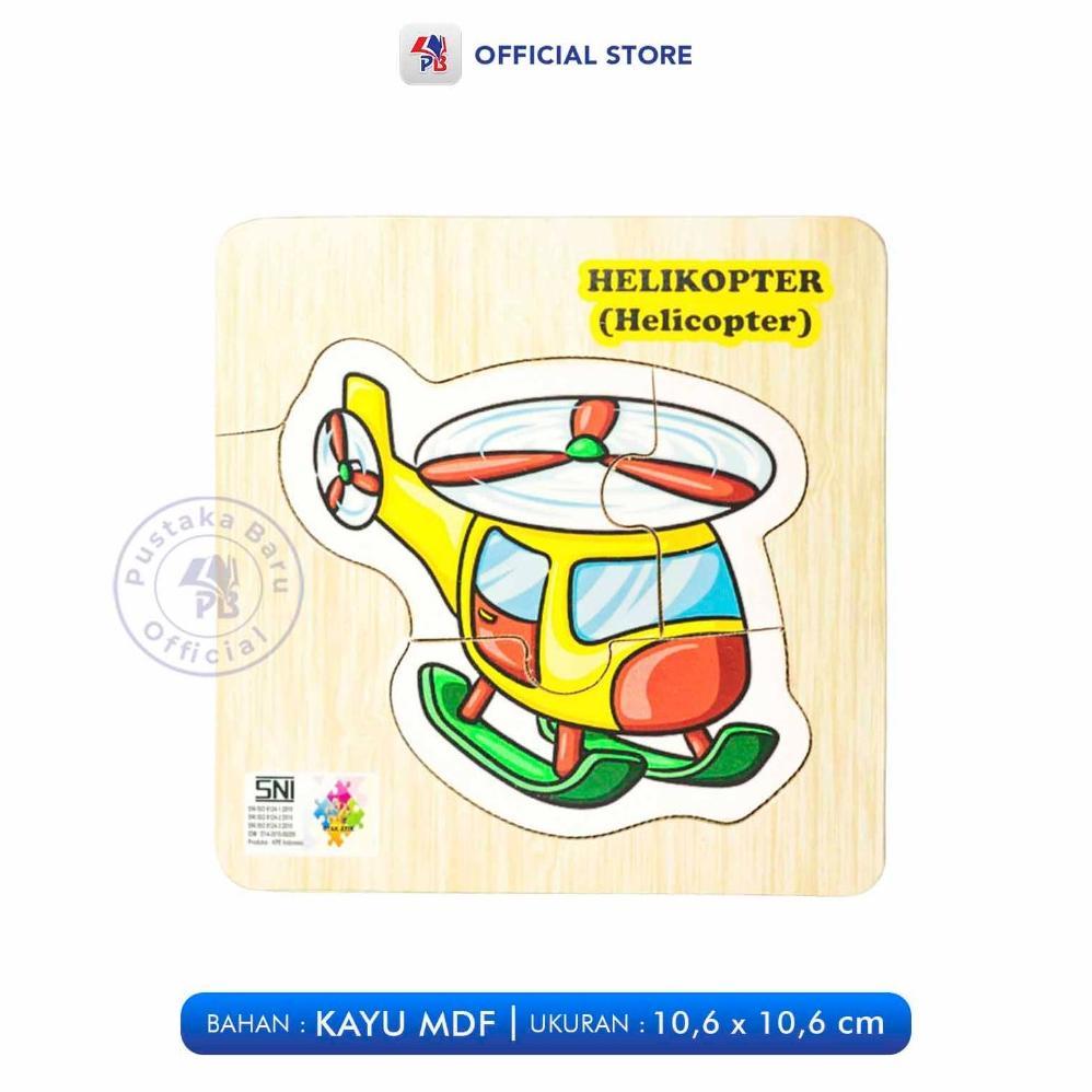 ORIGINAL Puzzle Edukasi Anak / Puzzle Kayu / Puzzle Anak : Truk Molen / Helikopter / Traktor / Pemad