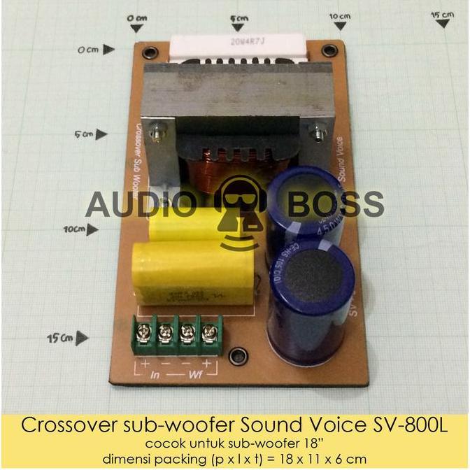 Crossover Subwoofer Crossover Pasif Sound Voice 18 Inch Sv-800L 18"