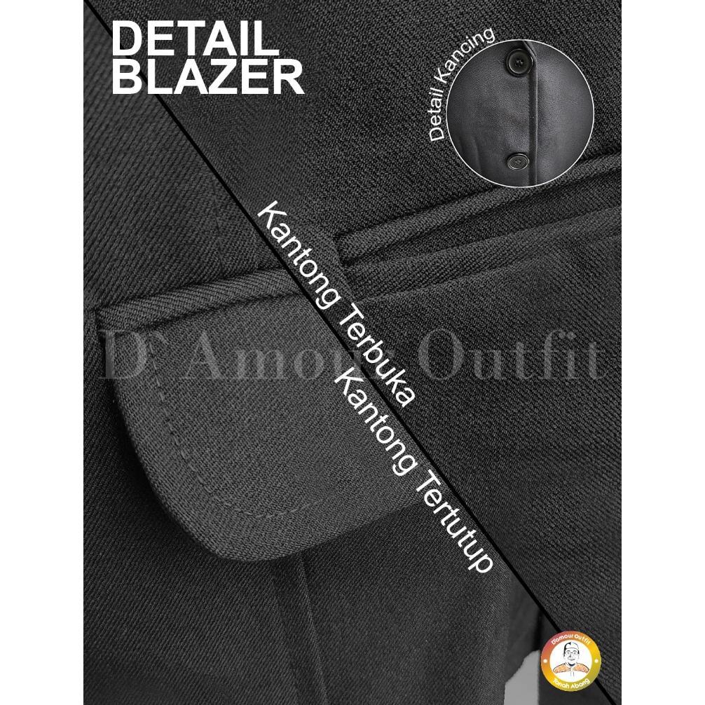 Free Ongkir One Set Setelan Jas Blazer Dan Celana Bahan Kancing Saku Wanita Stelan Jas Kerja Kantor 