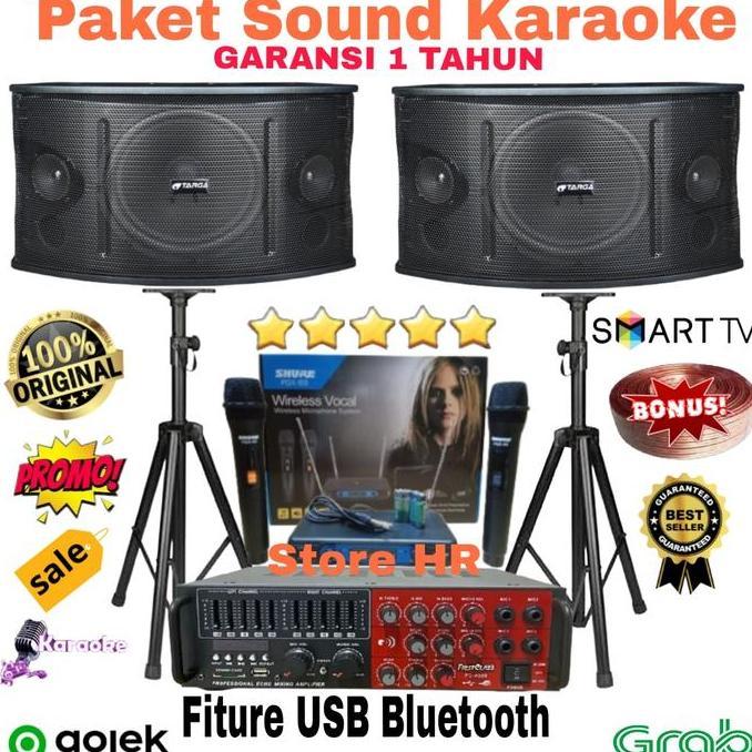 Paket Karaoke Rumahan Targa 10 Inch Ampli Equalizer Bluetooth Smart Tv