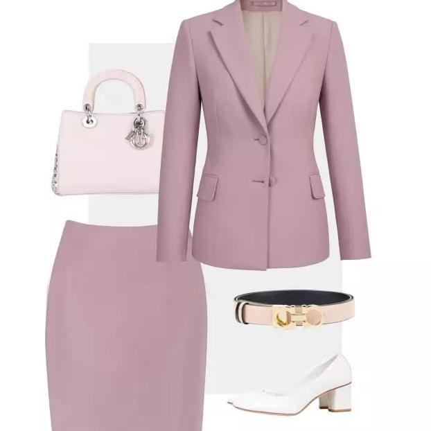 Free Ongkir Set Jas Rok Wanita /Setelan Jas Kerja Wanita /Jas Cewe /Blejer Wanita Formal