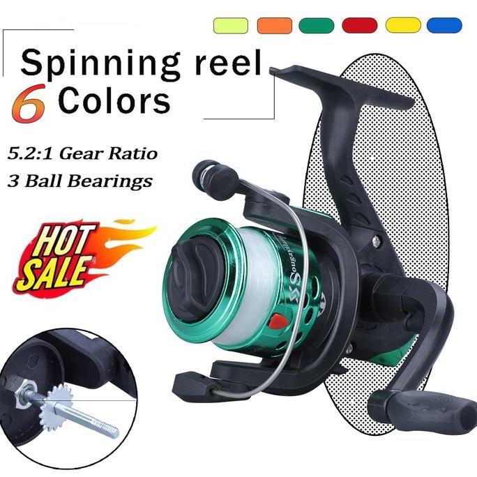 Indonesia Spot Pancing Putar Rell Rill Pancing Reel Pancing Ak200 5.21 Multicolor Mini Gulungan Panc