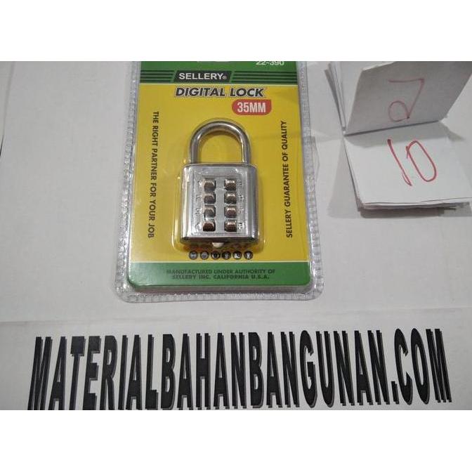 Ready kunci gembok kode 8 digit 35 mm gembok pagar rumah koper digital lock