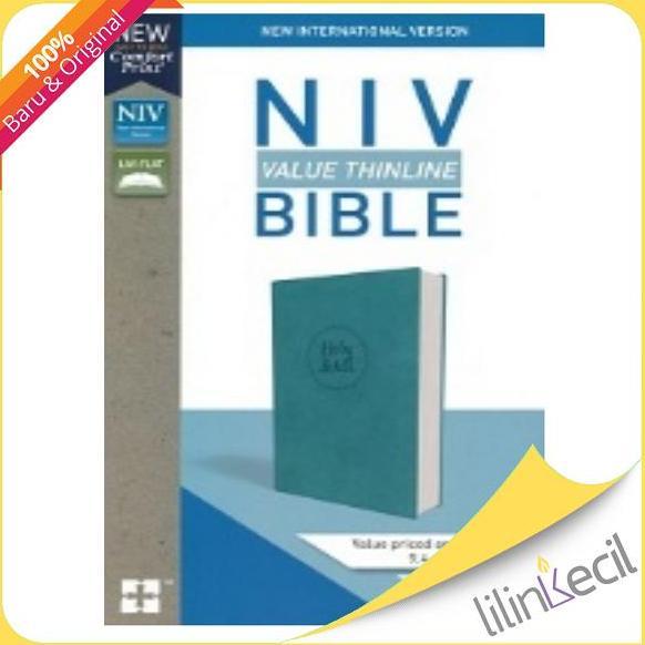 Buku NIV Value Thinline Bible Blue, Imitation Leather