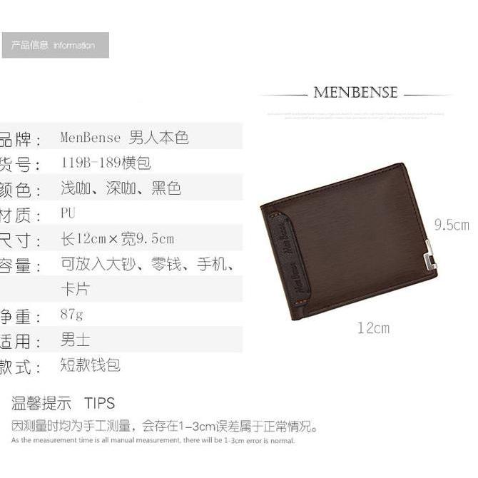 MB079 - DOMPET LIPAT PENDEK KULIT KARTU PRIA WANITA PREMIUM IMPORT
