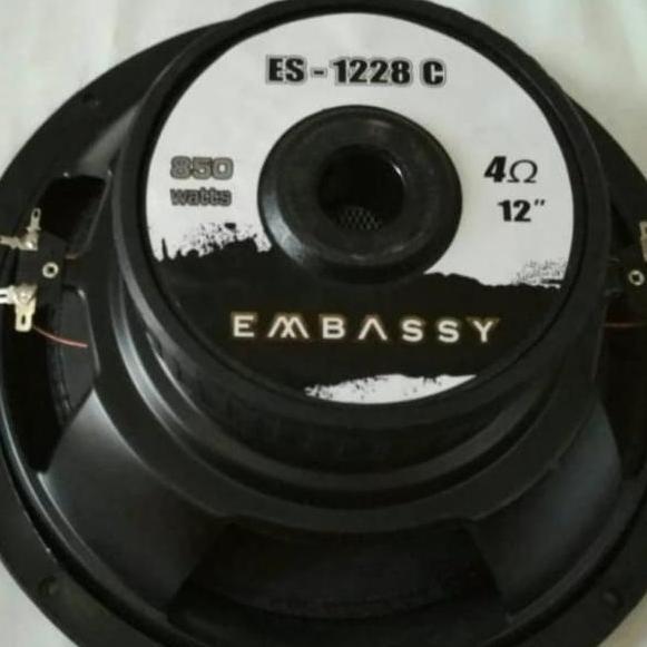 Subwoofer Embassy 1228W Double Coil 12" Embassy 1228 Bass Mantap