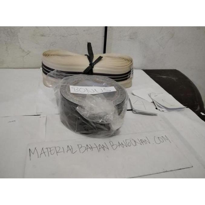 Ready LAKBAN ANTI SLIP 2 INCH HITAM LIS TANGGA KARET 2 WARNA PANJANG 4 METER