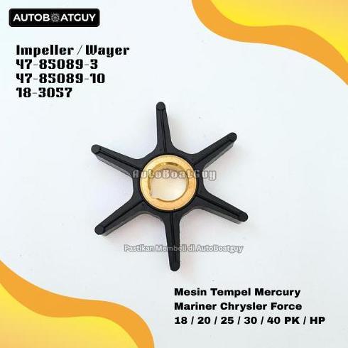 Impeller / Wayer  47-85089-3 47-85089-10 18-3057 Mesin Tempel Mercury Mariner Chrysler Force 18 / 20