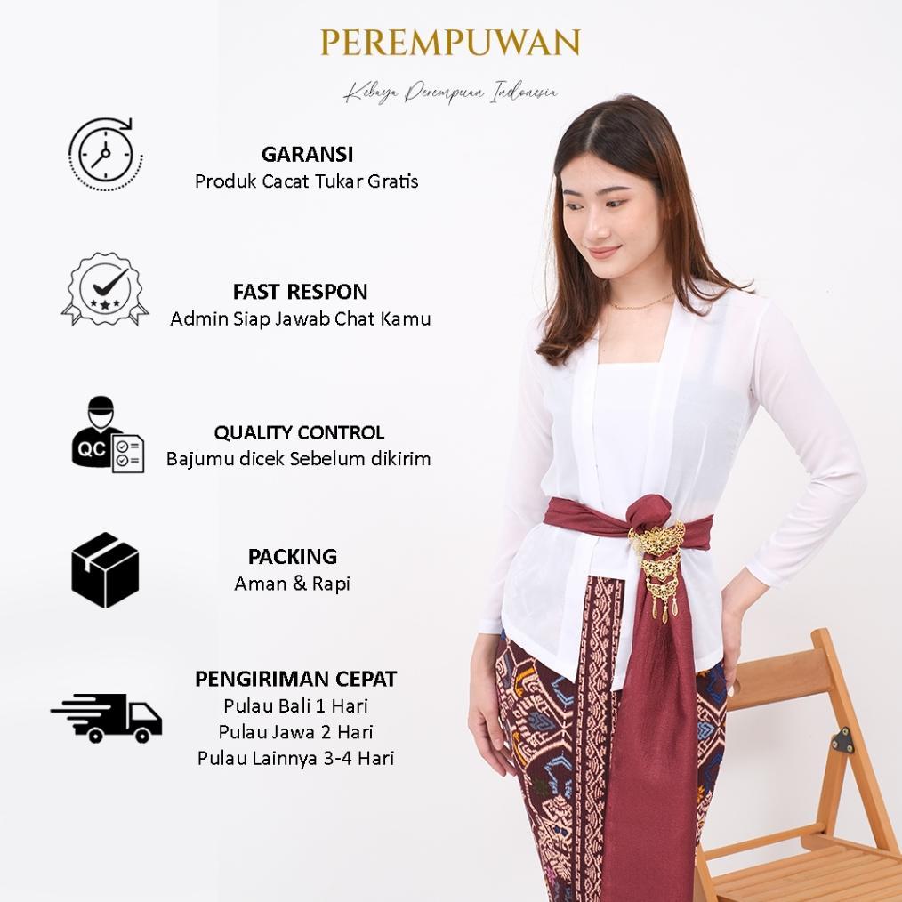 Diskon Perempuwan Set Kebaya Bali Wisuda Kutu Baru Kutubaru Modern Polos Klasik Baju Adat Wanita Ter