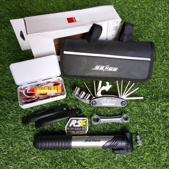 Kualitas Terjamin Sahoo Tool Set Sepeda Pompa Toolkit Tambal Ban