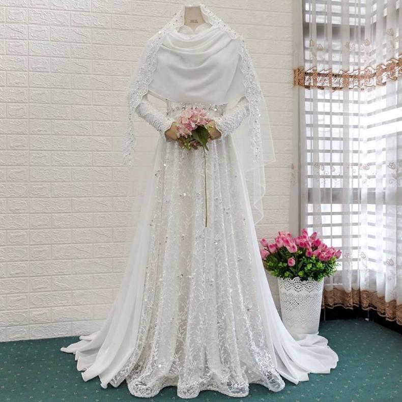 Diskon Gaun Pengantin / Gaun Akad / Gaun Muslimah / Gaun Pernikahan / Gaun Jumbo / Gaun Kecil