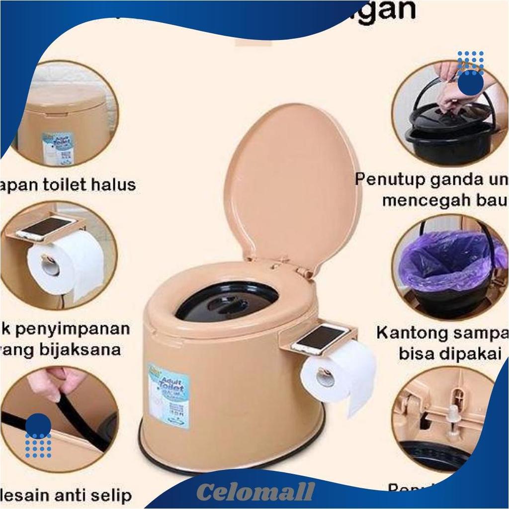 Closet Toilet Duduk Portable + Ember Untuk Lansia & Ibu Hamil - Toilet Duduk Lansia Portable Serbagu