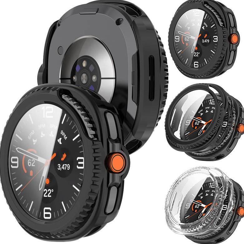 Hard 2 in 1 Case n Tempered Glass Samsung Galaxy Watch 8 Classic 46mm - Full Coverage Sensitive Casi