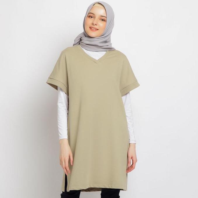 Flamoush Lizuka Khaki Outer Wanita