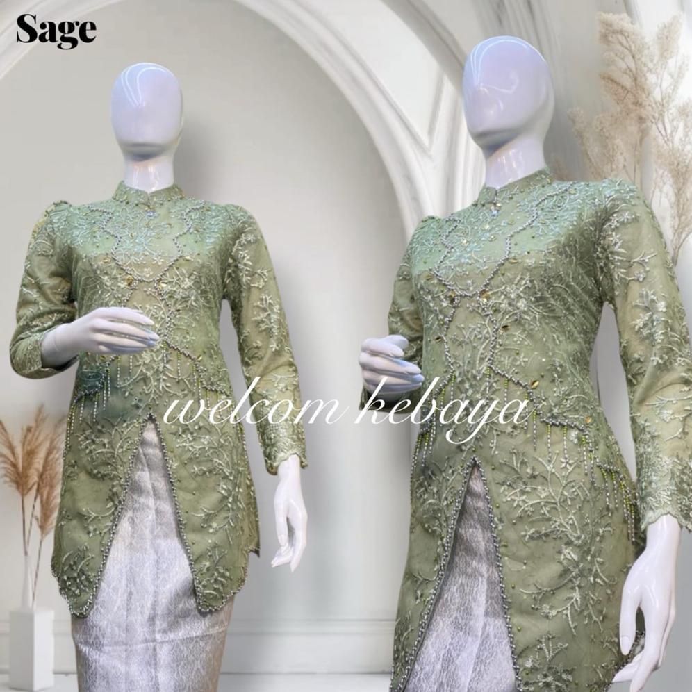 Free Ongkir Kebaya Maramell Glamor Modern Bahan Tille Spengle Full Payet Premium Mewah / Kebaya Glam