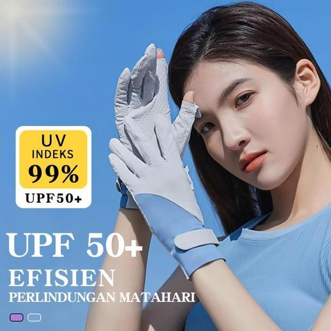 TERLARIS SARUNG TANGAN WANITA MOTOR OUTDOOR OLAHRAGA SARUNG TANGAN ANTI UV PELINDUNG MATAHARI MITTEN