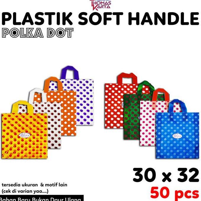30x32 cm KANTONG HIDANGAN (POLKADOT) | Tas Plastik Hajatan Syukuran