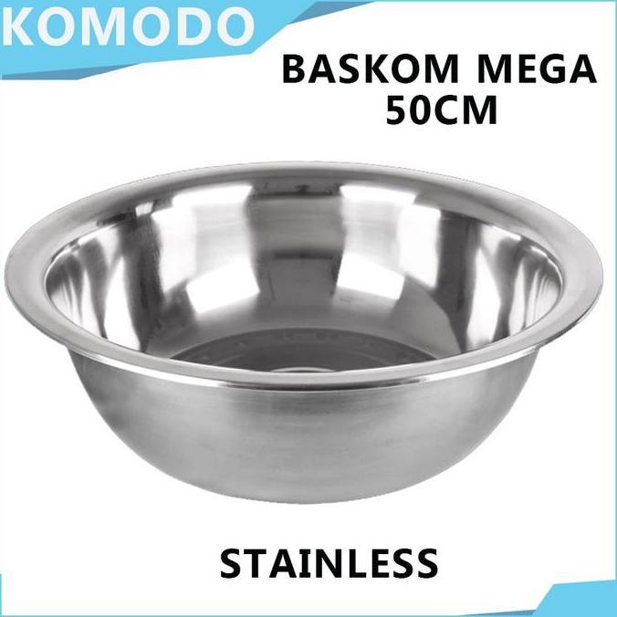 BASKOM STAINLESS BESAR / BASKOM JUMBO / BASKOM MEGA KOMODO 50 CM LJ