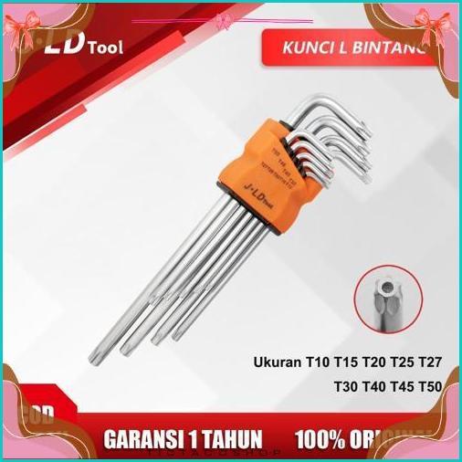 Promo Jld Kunci Bintang 1 Set Lengkap 9Pcs Kunci L 1Set Komplit Kunci L Panjang 1 Set Lengkap T10-T5