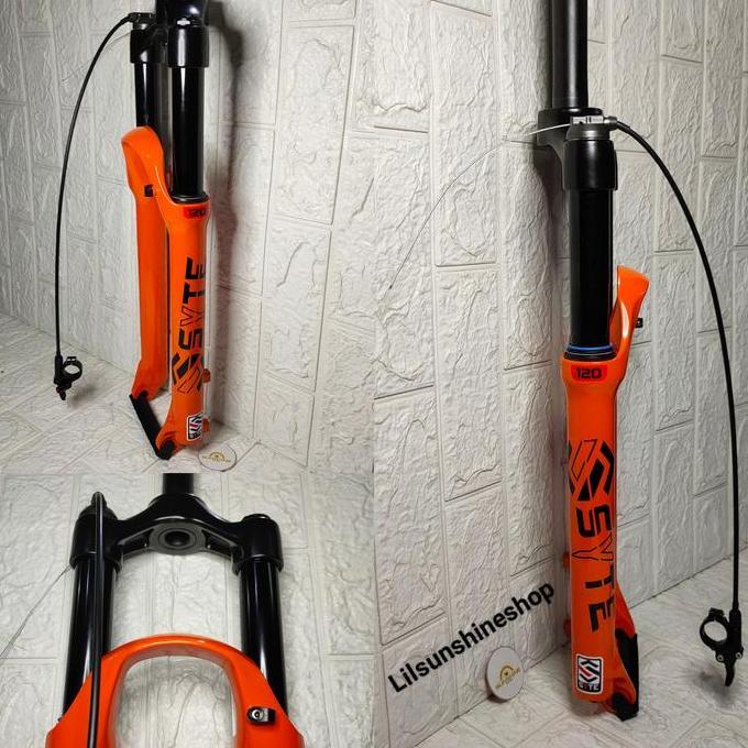 Fork Sepeda MTB 27.5 SYTE C204 Alloy Shock Suspension AIR HIDROLIK Hydraulic T120 Steertube Oversize