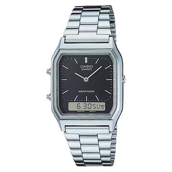 termurah [luxolite] casio jam tangan unisex digital analog aq-230a-1df aq-230a-1d stainless steel st