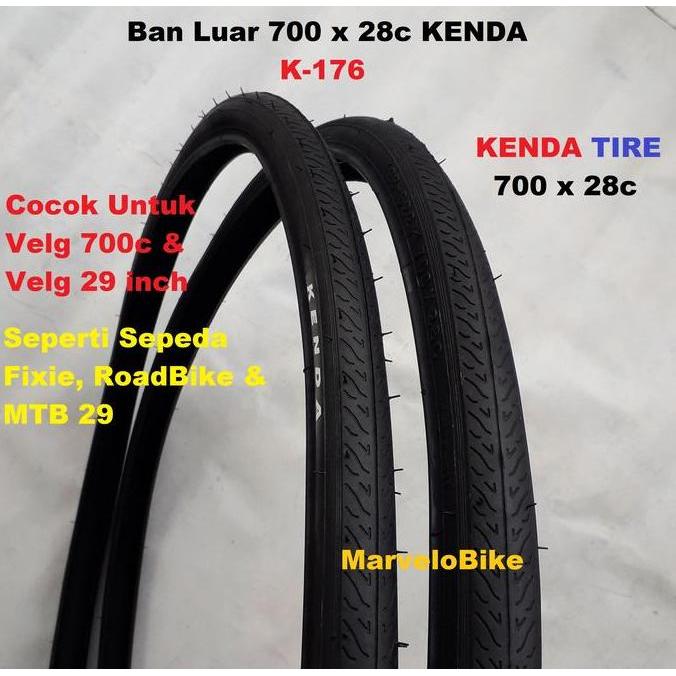 Ban Luar Sepeda Fixie RoadBike MTB 29 700 x 28c Kenda