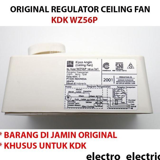 Promo Regulator Ceiling Fan Plafon Kdk Wz56P Original