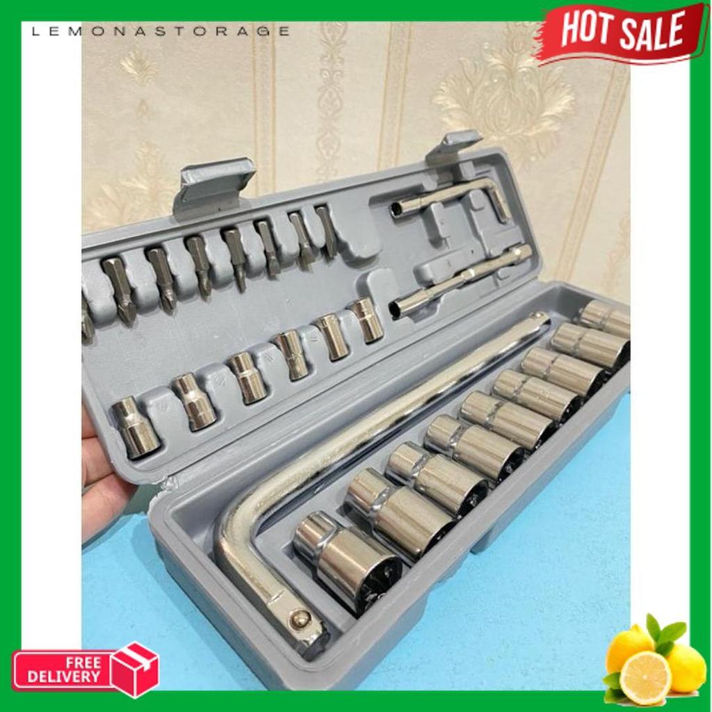 Promo Kunci Sok Set / Kunci Sok 27Pcs / Kunci Shock Set / Socket Wrench Original Isi 27 Pcs Kualitas