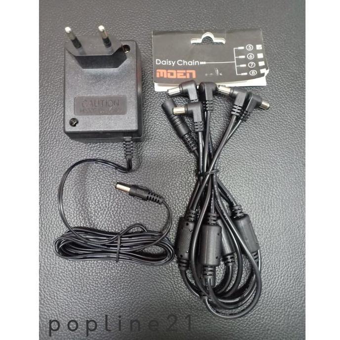 Adaptor efek Multi / Power Supply Guitar Pedal Multi PSW MOEN