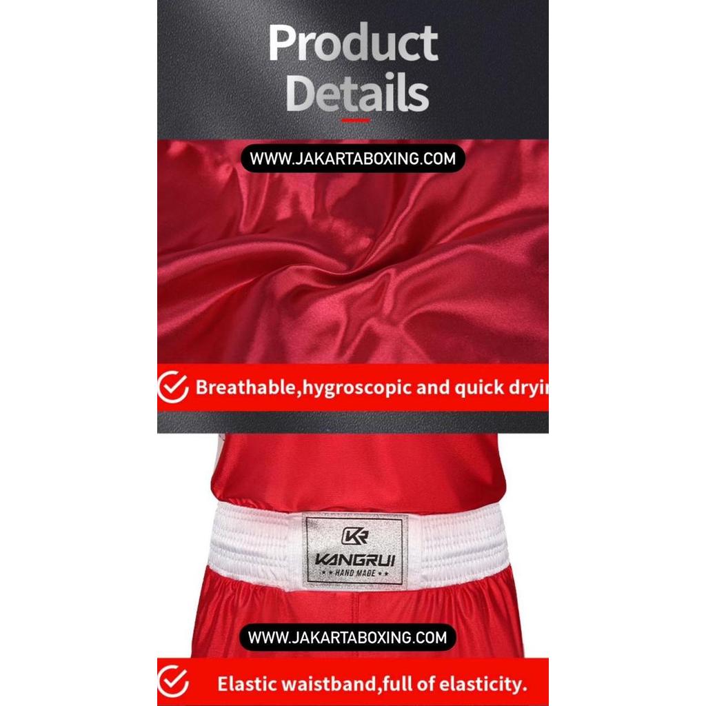 Baju Tanding Tinju Kangrui / boxing Amateur uniform celana tinju short