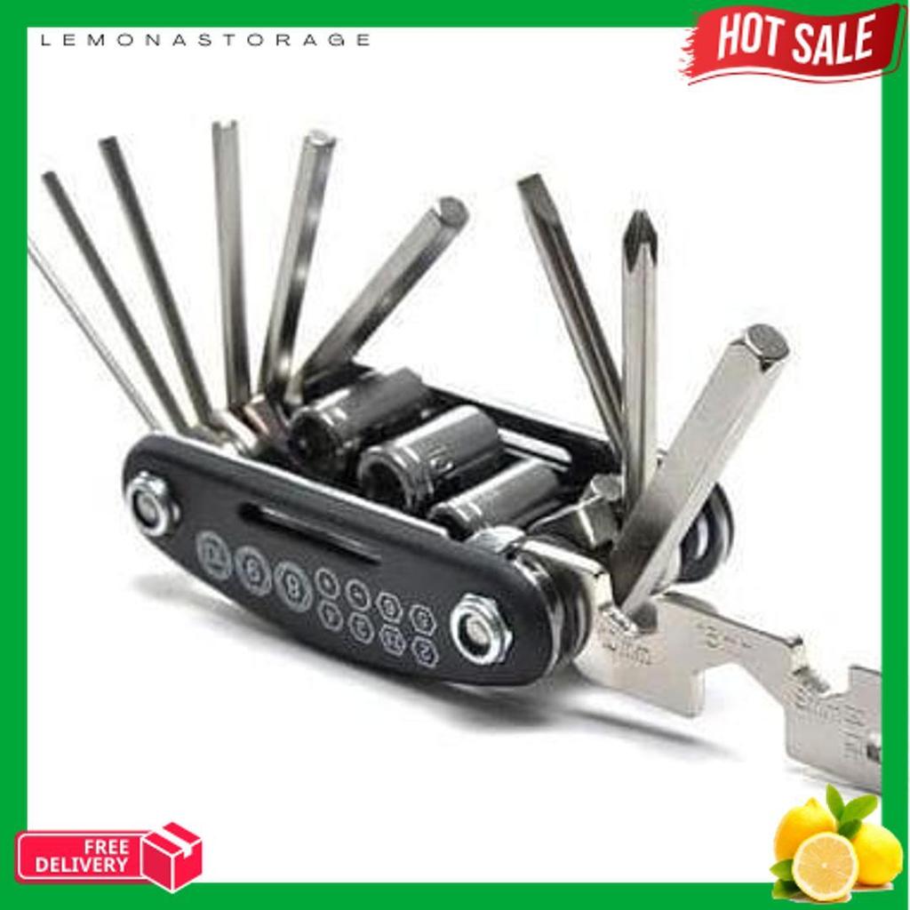 High Quality Kunci Set Lipat Mini 16In1 Kunci Shock Obeng Multifungsi Kunci L Pas Sepeda Original
