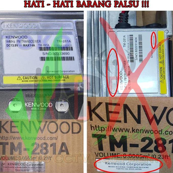 Promo Radio Rig Kenwood Tm281A Original Vhf Radio Amatir Tambang Ht Walkie Talkie Tm281 Tm 281 A Bas