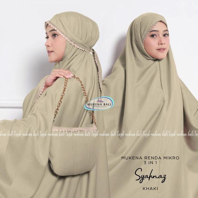 MUKENA BALI TASIK - MUKENA DEWASA KATUN MIKRO RENDA SYAHNAZ