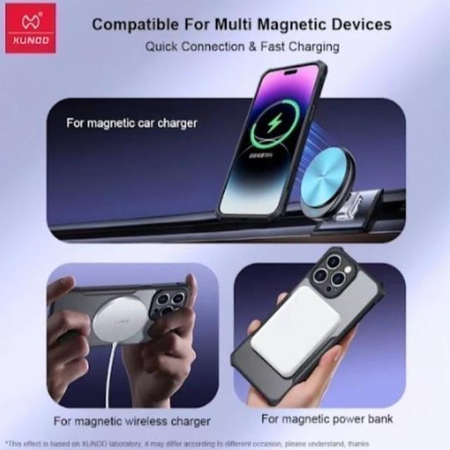 Case   untuk Vivo Y21 Y21S Y21T Y33S MAGSAFE Magnetic Beatle Bumper Transparan Clear Armor Hardcase