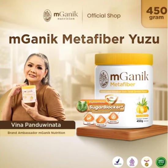 NEW METAFIBER MGANIK 450GRAM 42 SERVING M GANIK META FIBER UNTUK DIABETES ORI