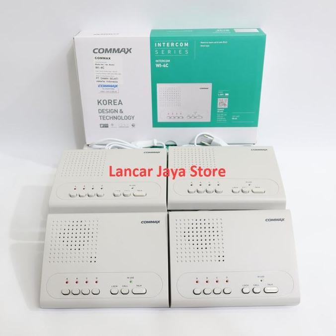 Grosir Commax Wi-4C/Intercom Commax Wireless Wi-4C Putih 1Set 4Pcs Walkie Talkie