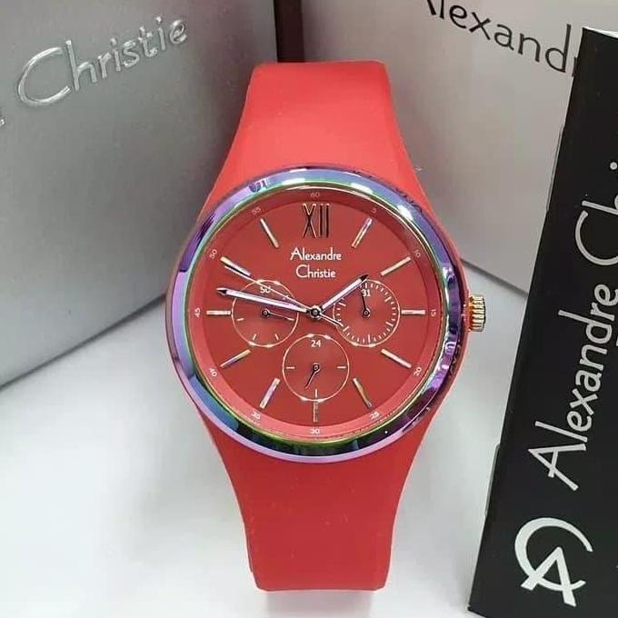 jam tangan wanita Alexandre Christie AC 2773 BF RED