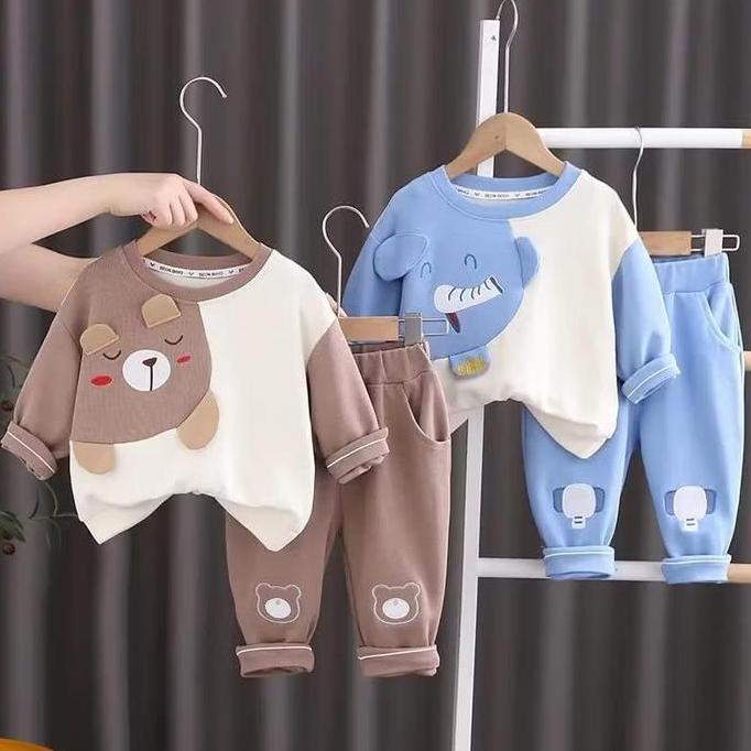 setelan anak laki laki terbaru motif sablon setelan anak laki laki babyterry