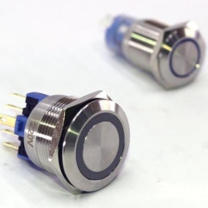 PUSH BUTTON LED LAMP 22MM / PUSH BUTTON LAMPU BAHAN METAL 16MM READY