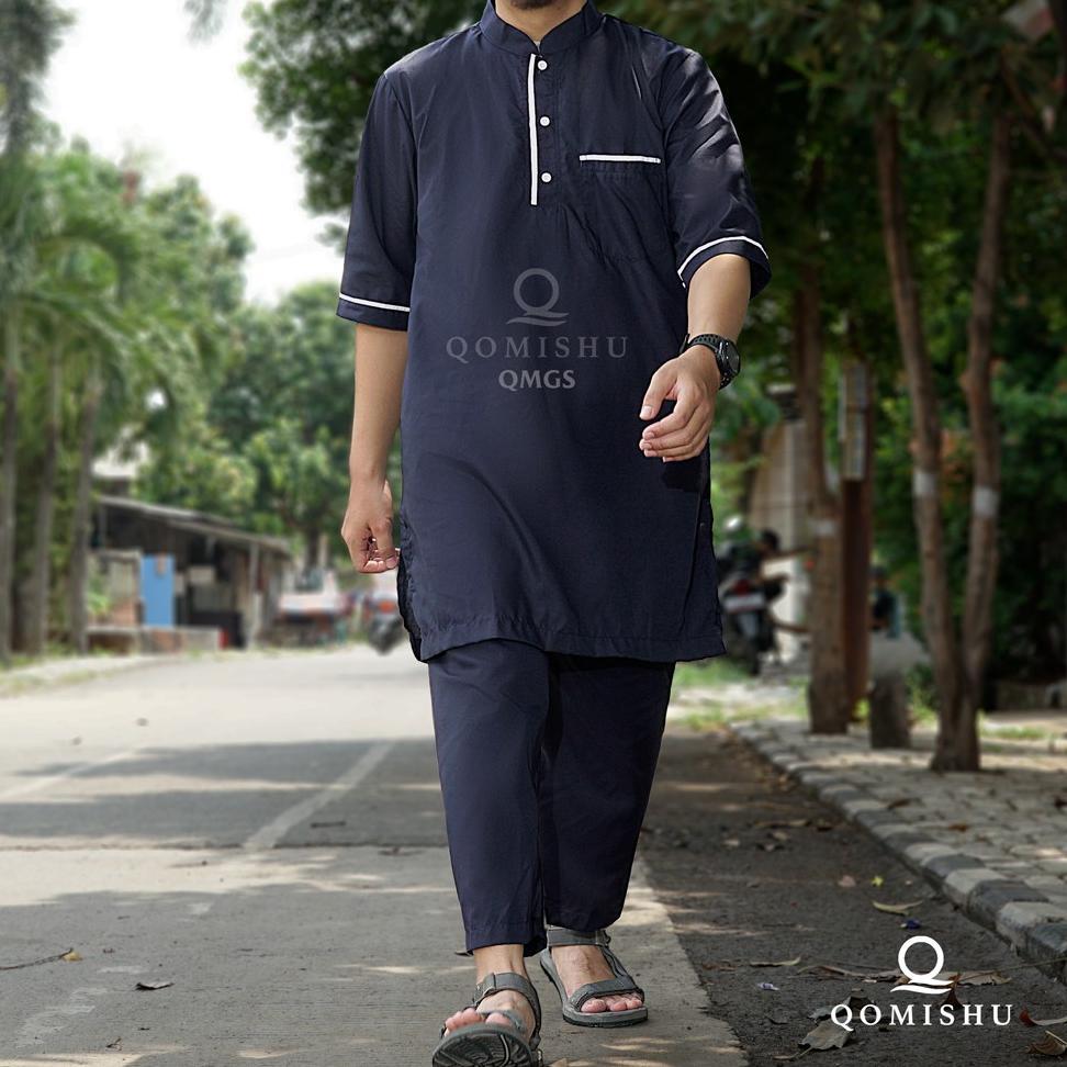 PROMO BISA COD (FREE KOPYAH) SETELAN BAJU CELANA / KOKO PAKISTAN SETELAN QOMISHU