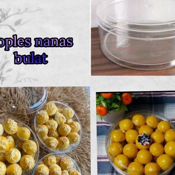 Toples Plastik Nastar/Toples Kue Kering Lebaran/Toples Nanas Bulat
