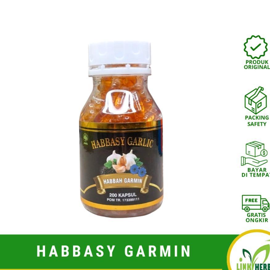 Habbasyi Garlic | Habbatussauda | Habbah Garmin Isi 200 Kapsul | Habbatussauda Plus Garlic Oil